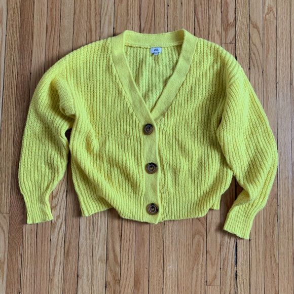 River Island Knit Yellow Cardigan - Picture 2 of 3